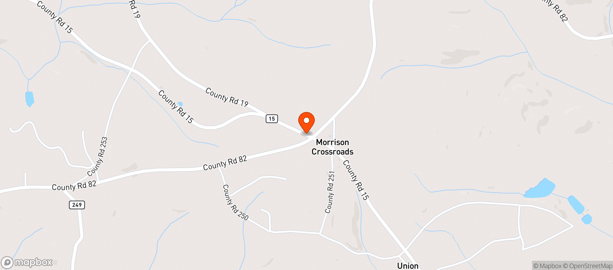 Map showing Weigels Country Corner
