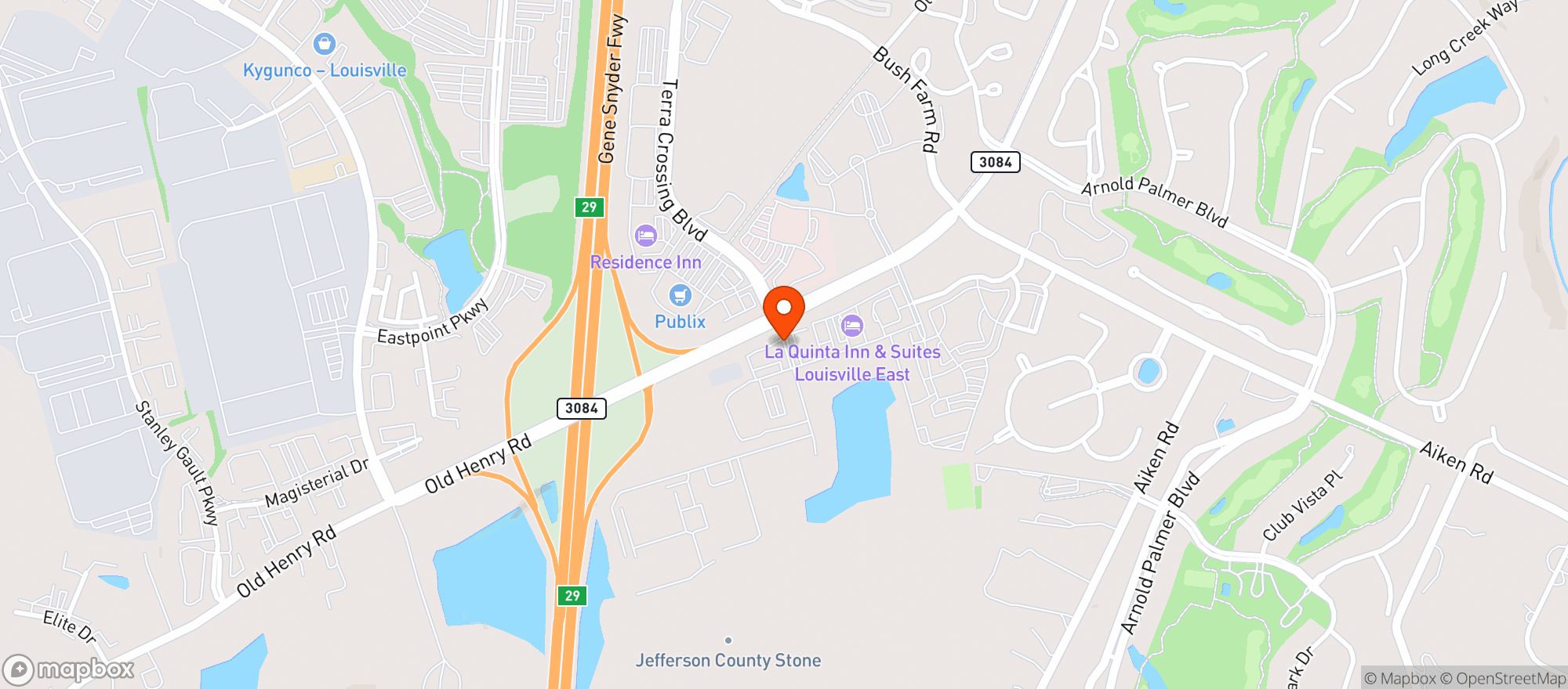 Map showing Quezadillas & Bar Mexican Grill