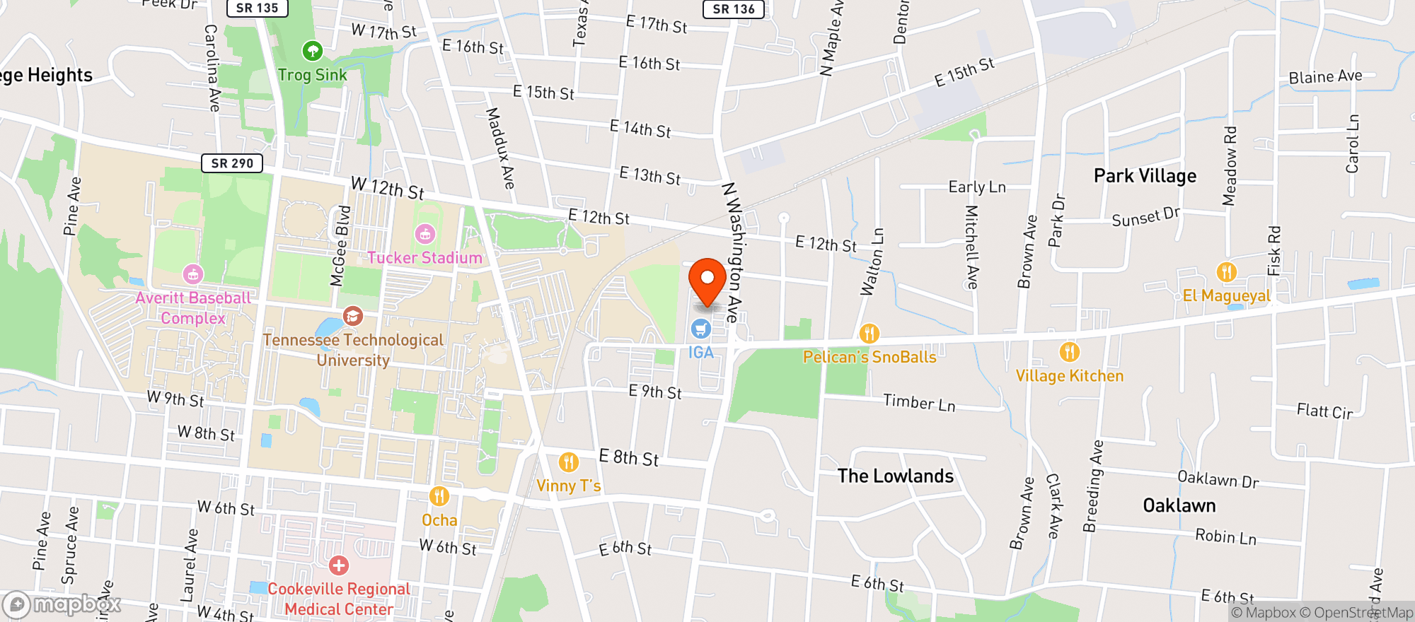 Map showing Crown Wine & Spirits