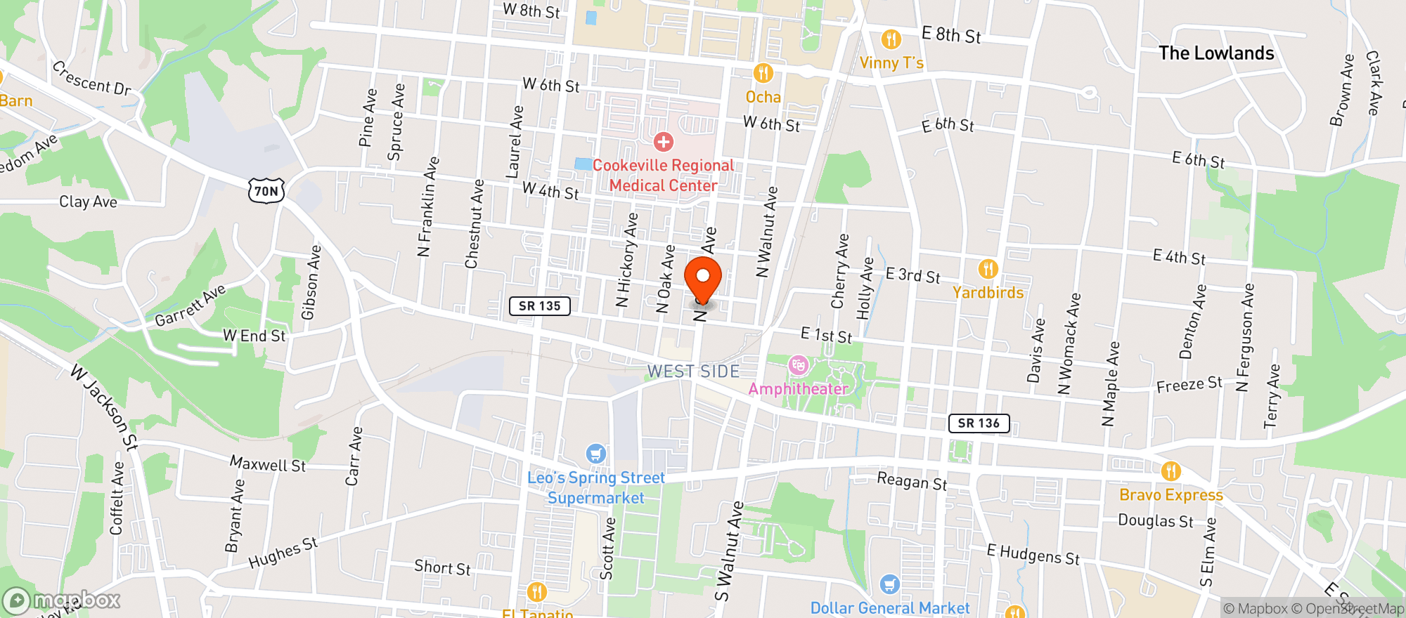 Map showing Players Sports Bar
