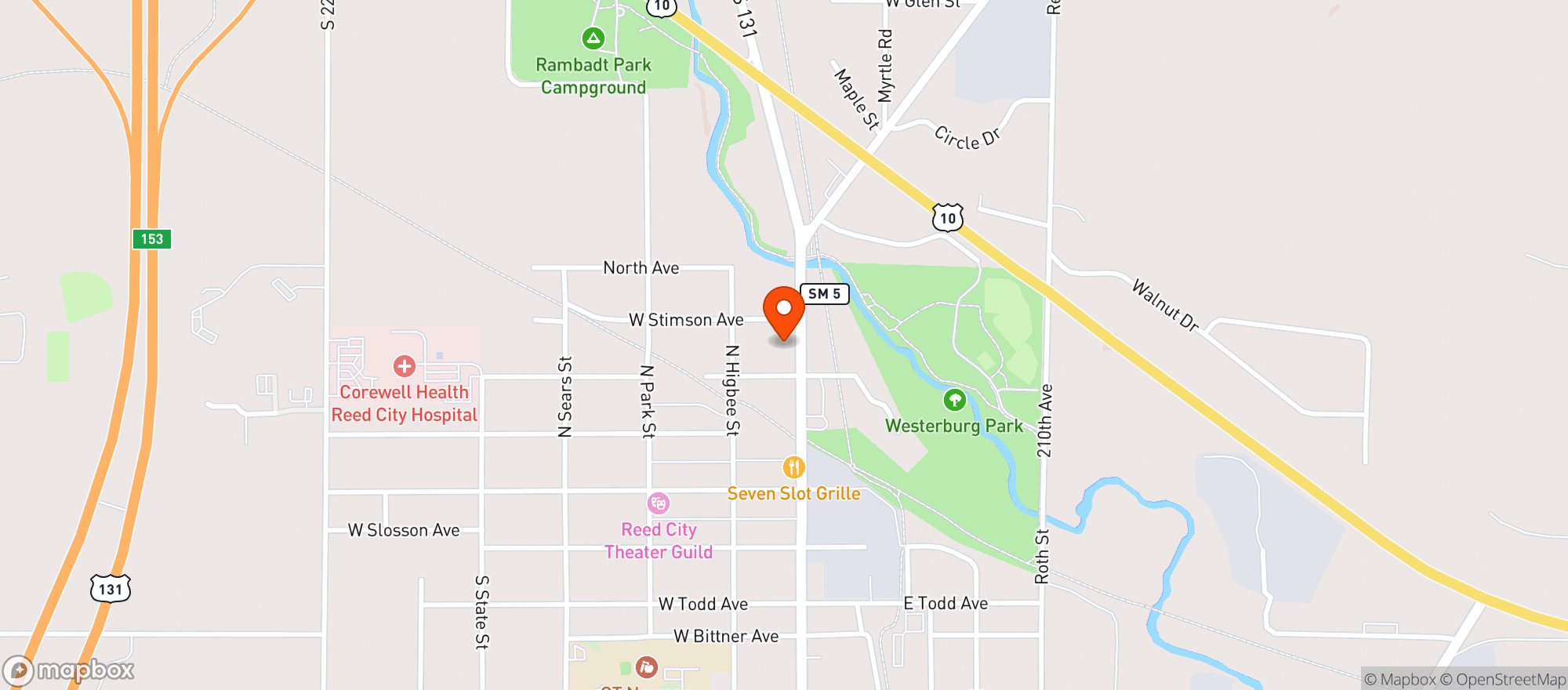 Map showing Northend Meat & Produce