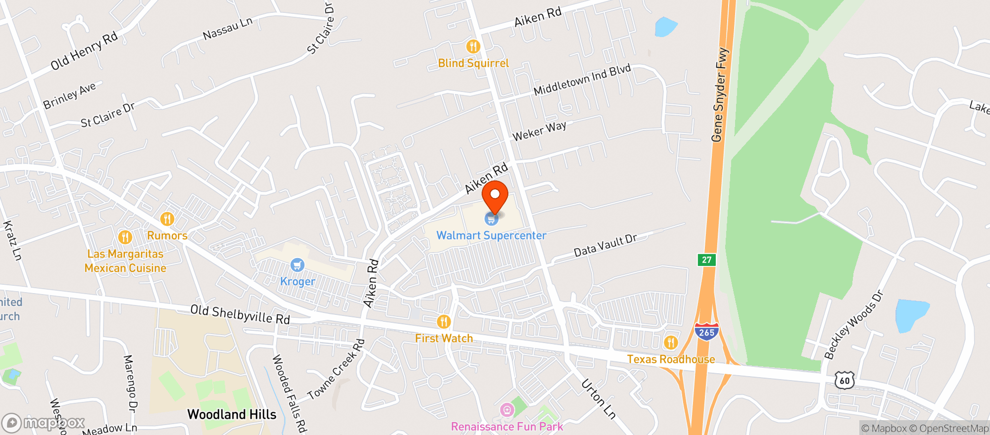 Map showing Walmart Supercenter