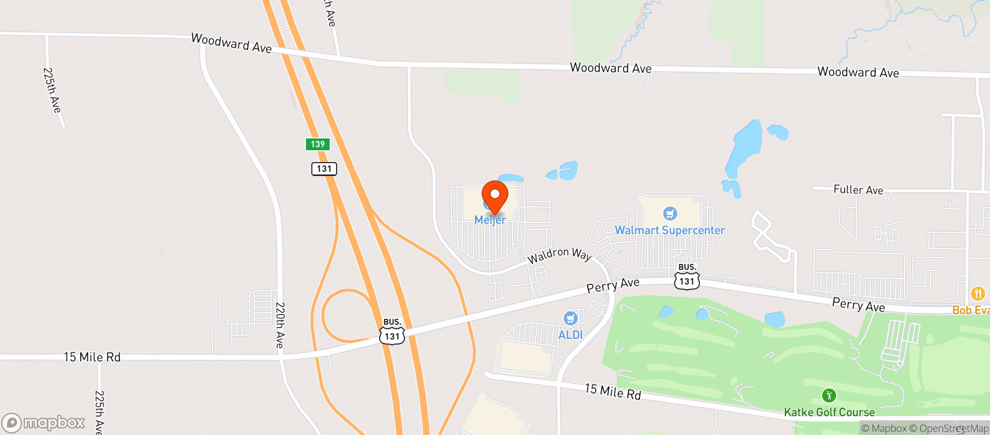 Map showing Meijer