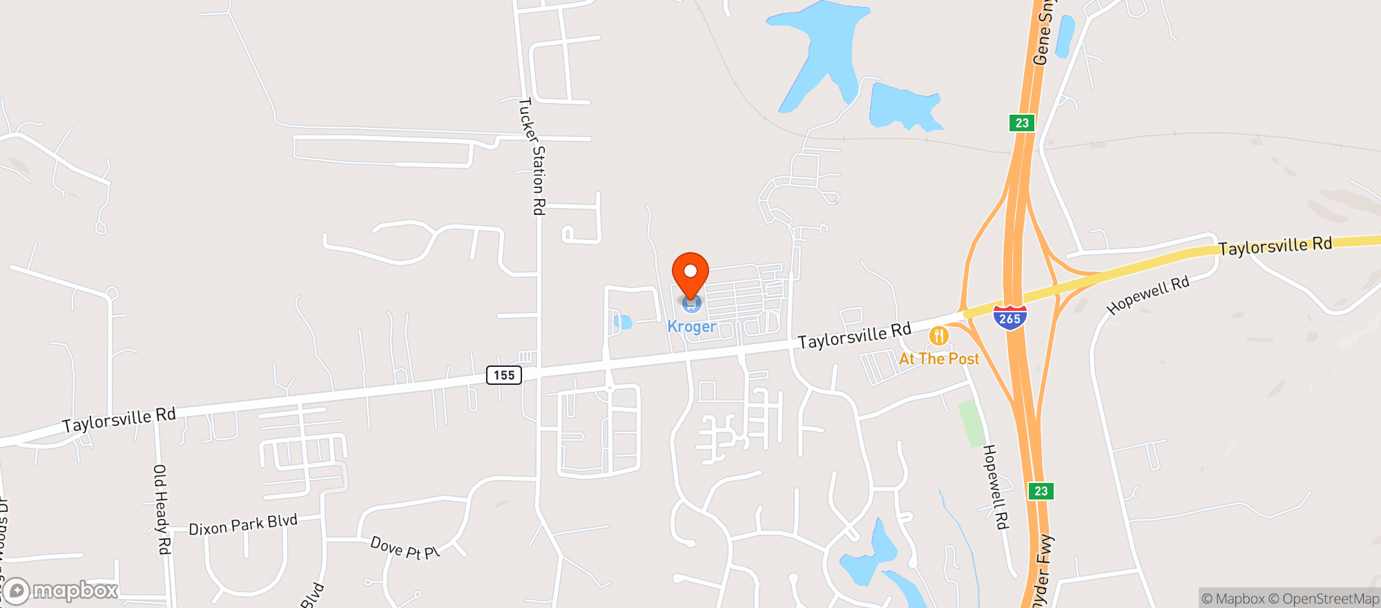 Map showing Kroger