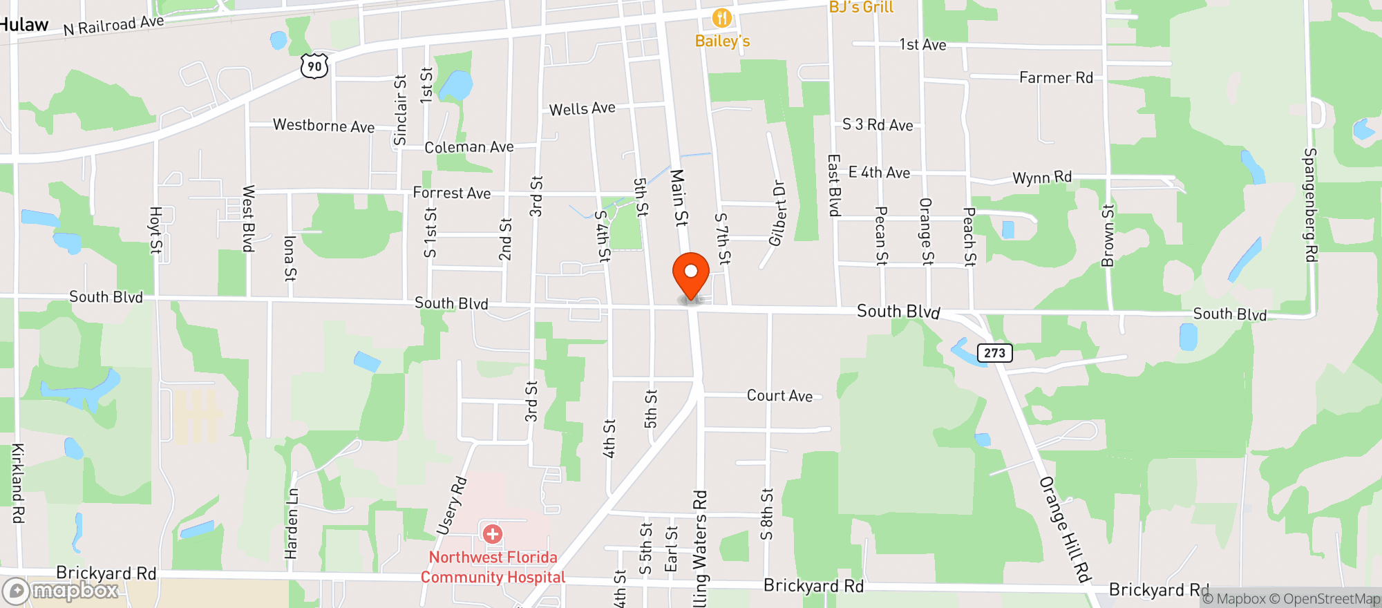 Map showing Tom Thumb Convenience #900091