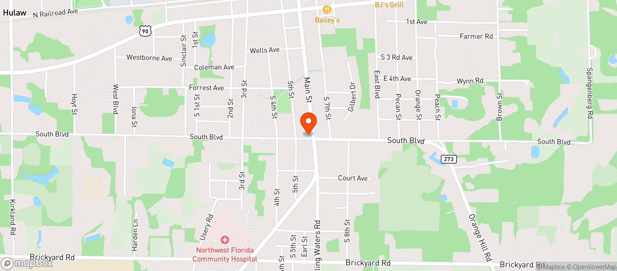 Map showing Tom Thumb Food Store #91