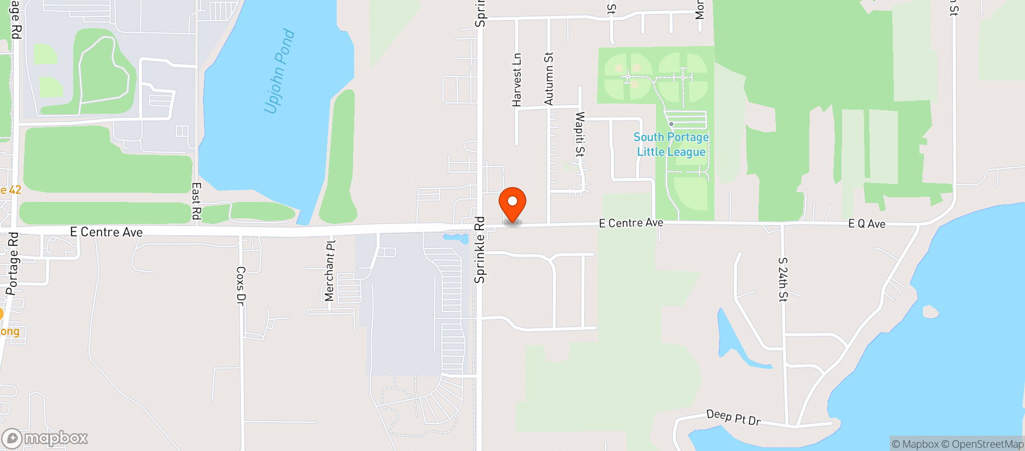 Map showing Doja - Portage Recreational Dispensary