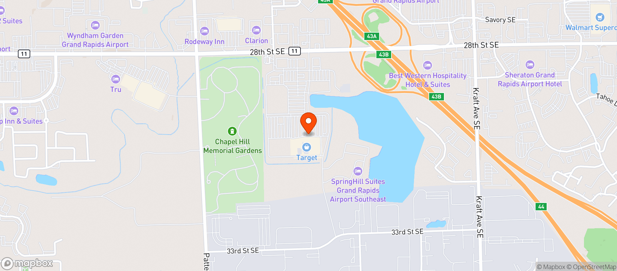 Map showing Target