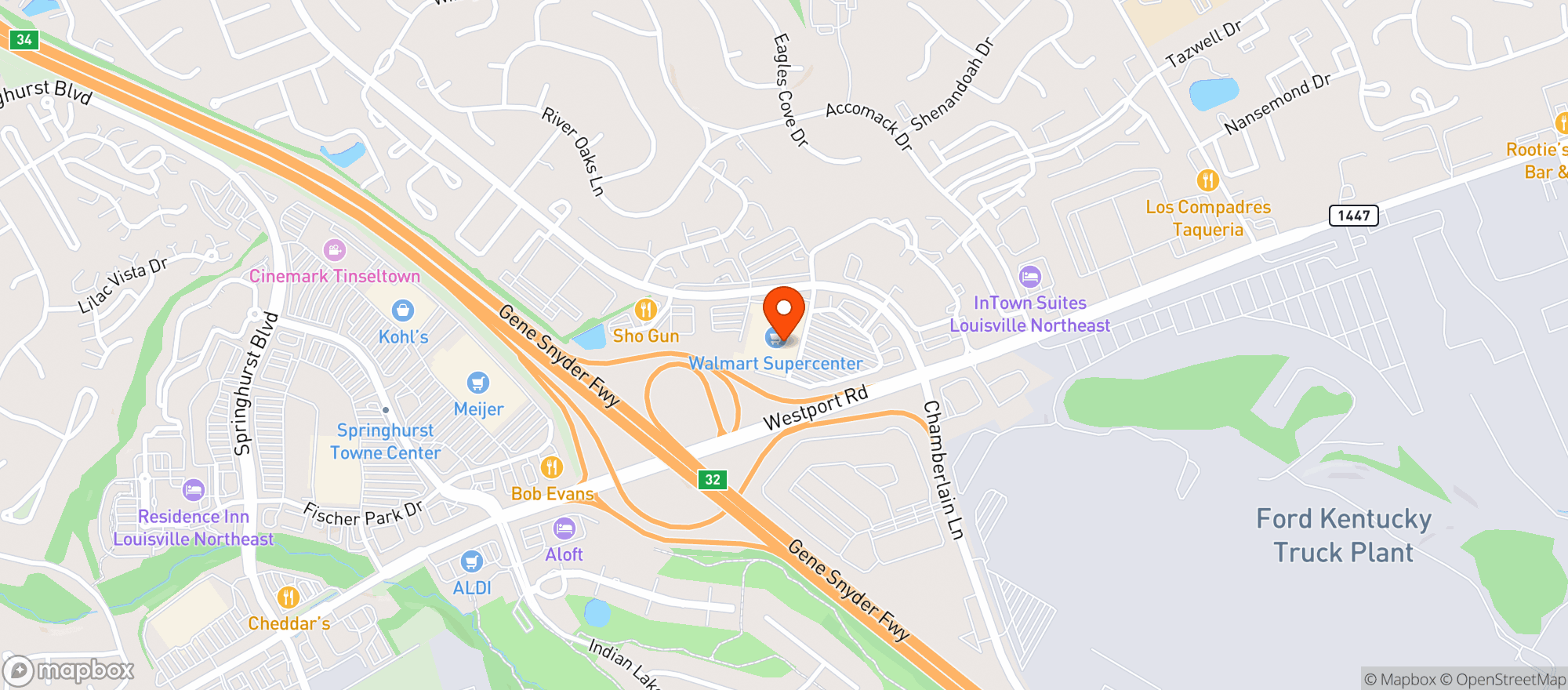 Map showing Walmart Supercenter