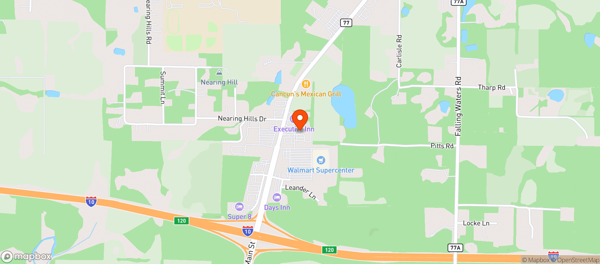 Map showing Chipley Liquor