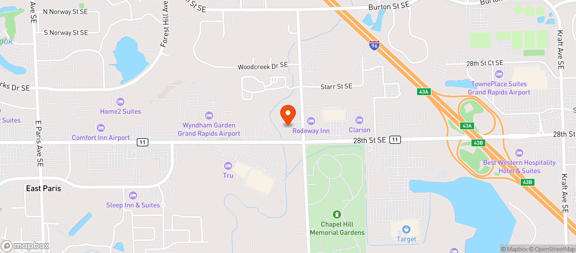 Map showing Ganders | Restaurant & Lounge