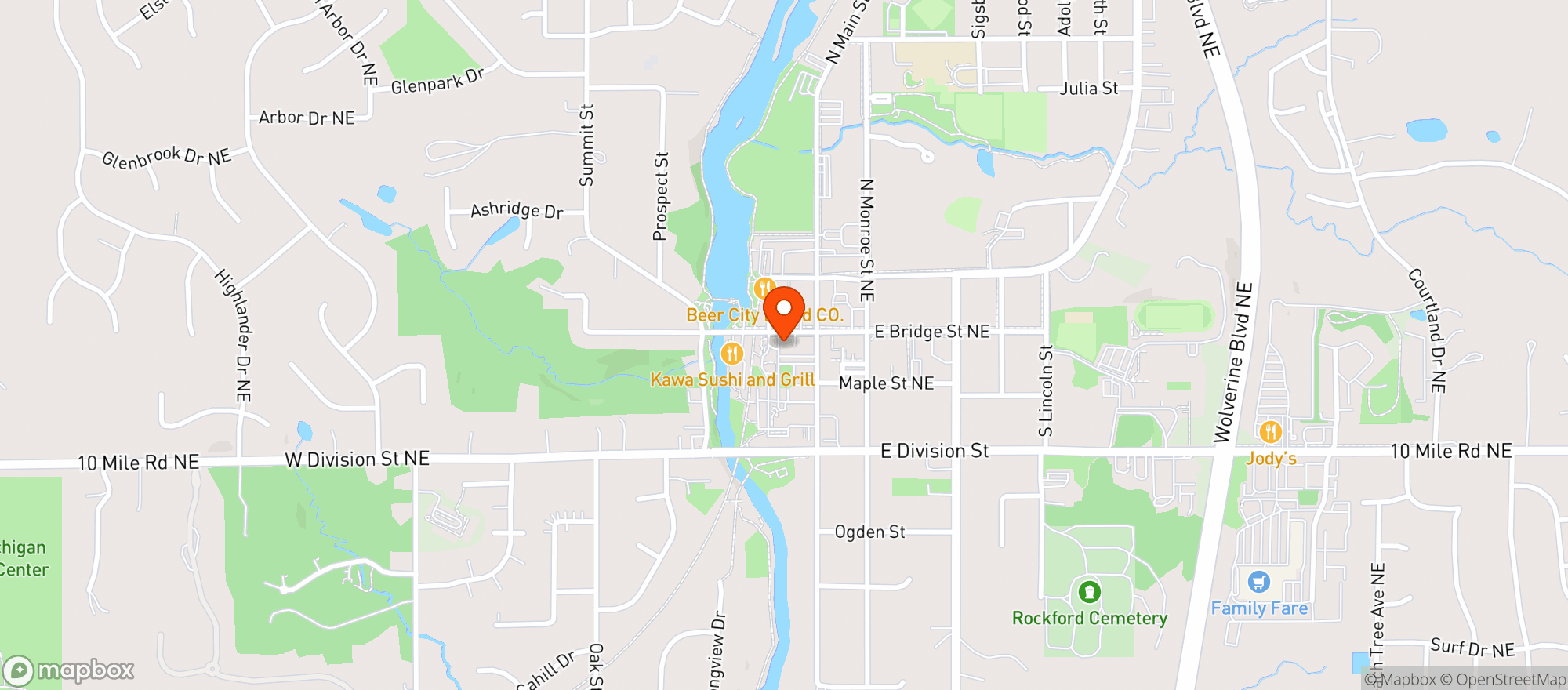 Map showing Bright Eyed - NA Bottleshop