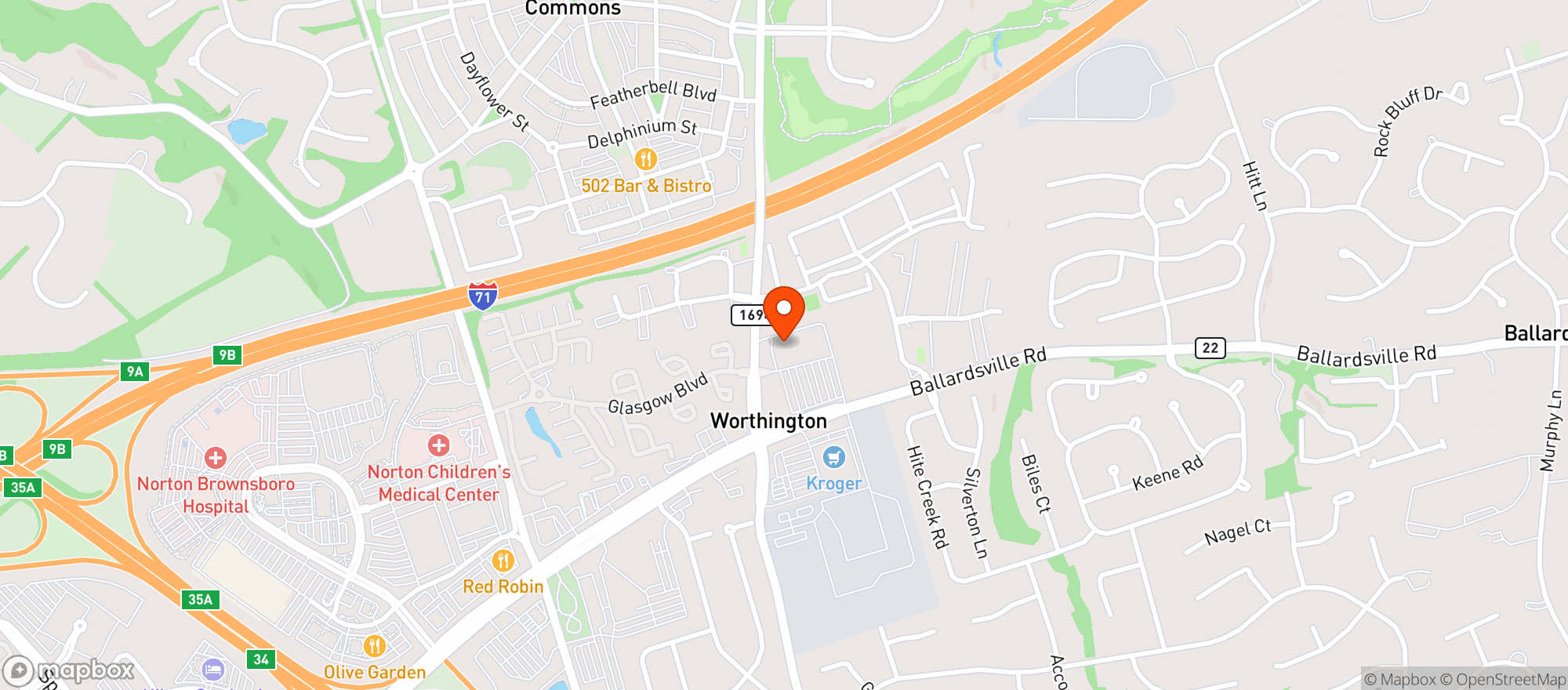 Map showing Publix Super Market #1847