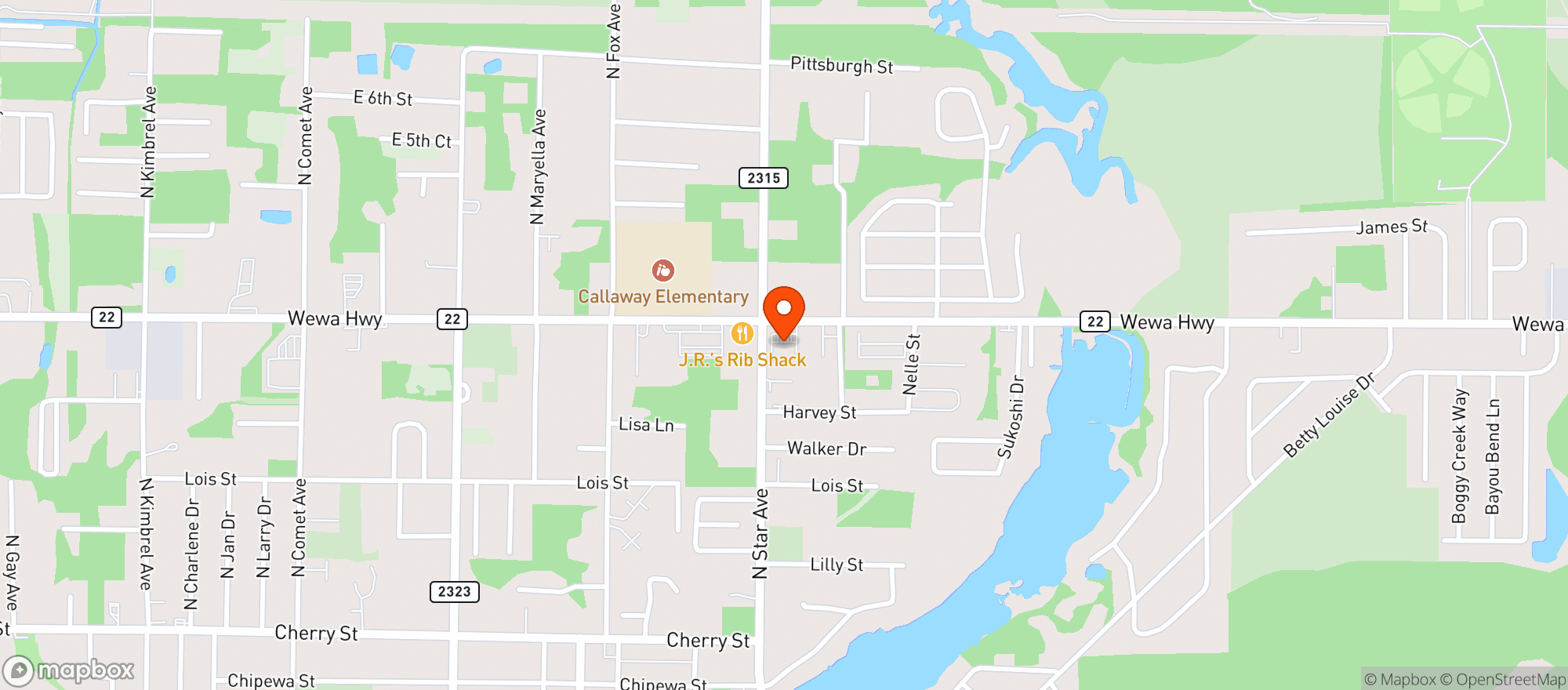 Map showing Circle K Store 2706480