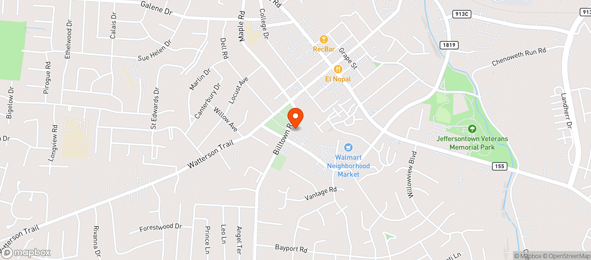 Map showing COX'S SPIRIT SHOPPE - RUCKRIEGEL