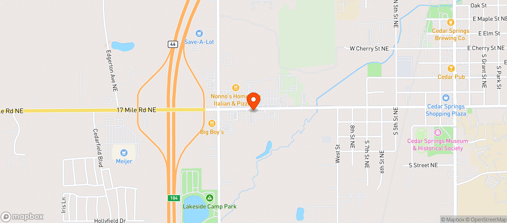 Map showing LAKE LIFE FARMS