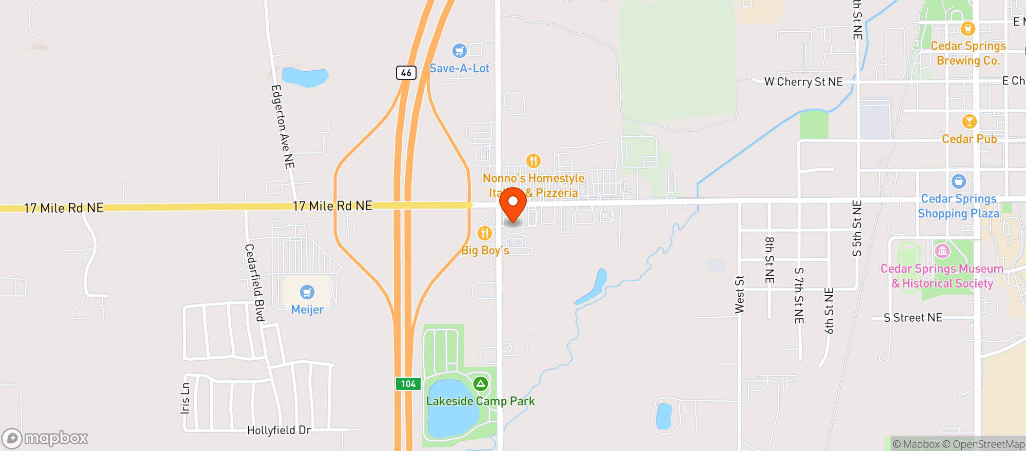 Map showing Bp Shop #5
