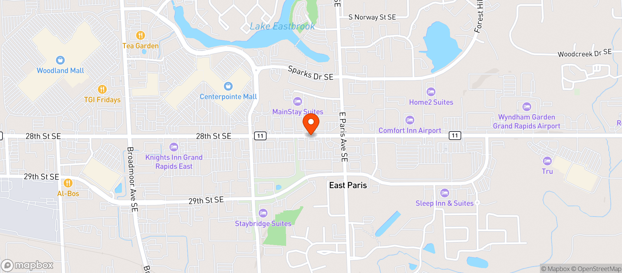 Map showing Red Lobster