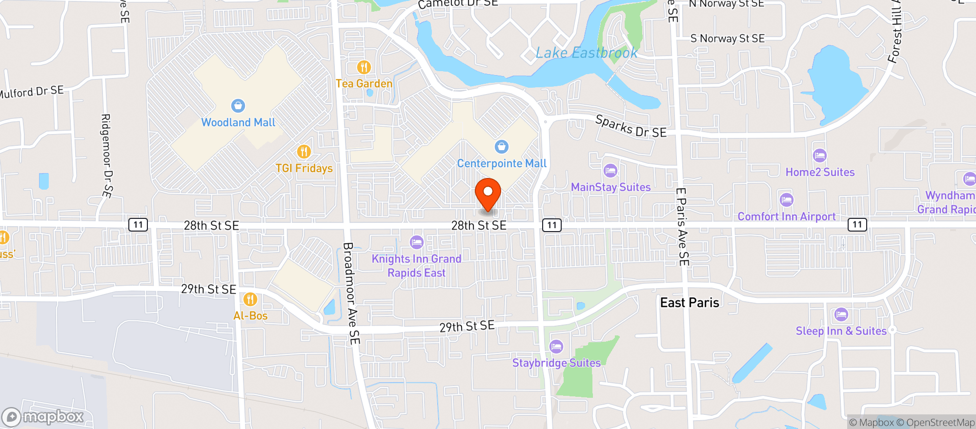 Map showing Vitamin Shoppe - Grand Rapids