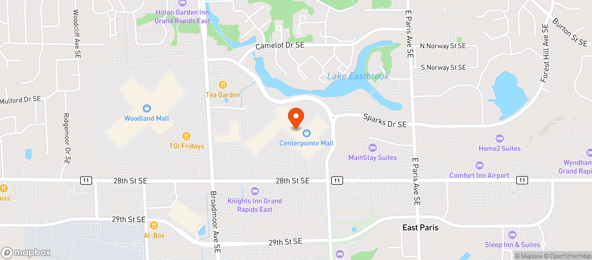 Map showing World Market Grand Rapids