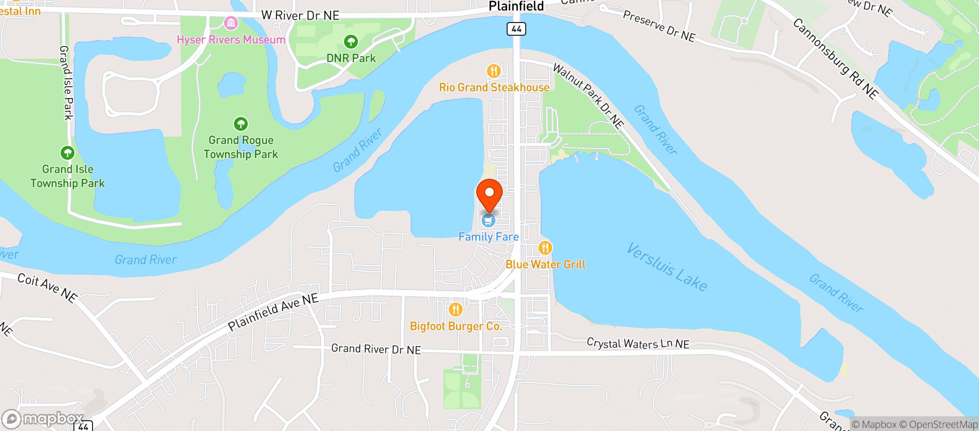 Map showing Family Fare #636