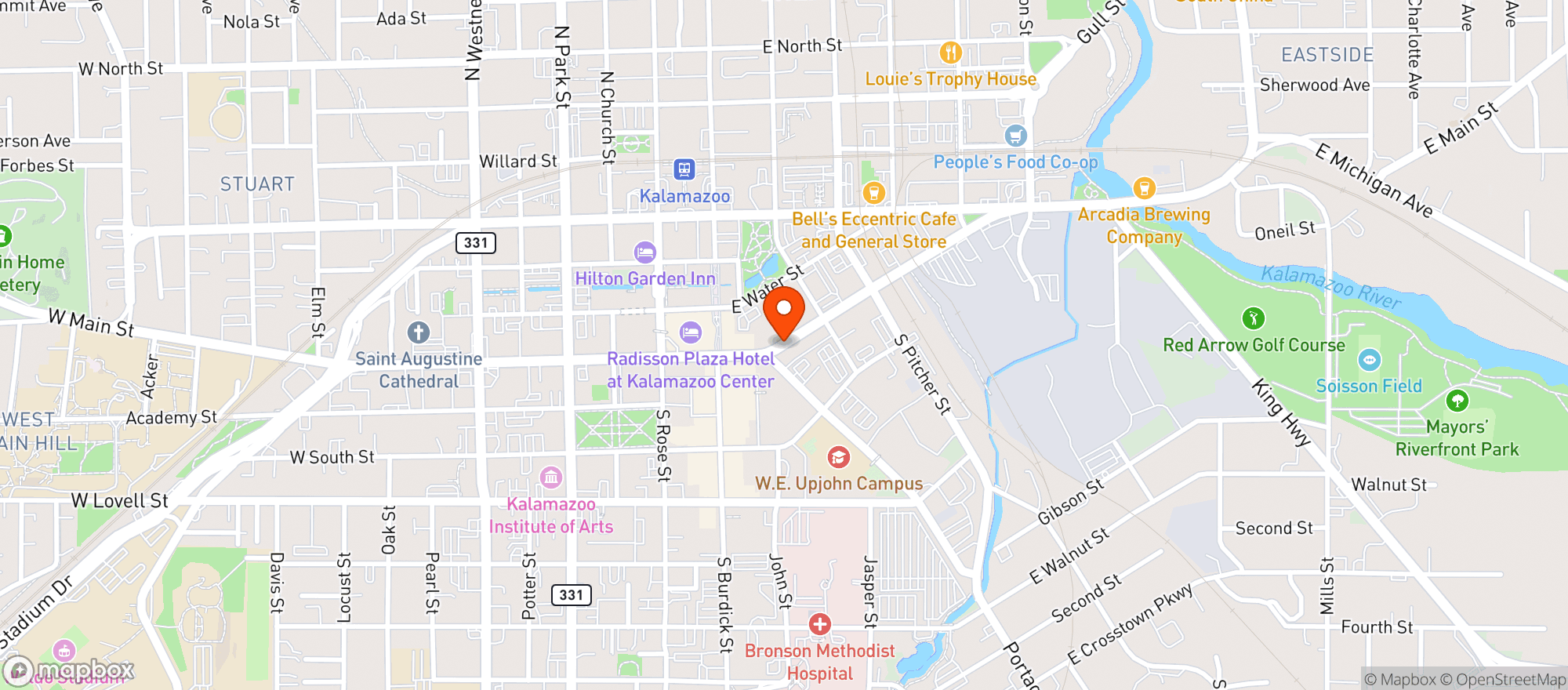 Map showing High Dive Kitchen & Bar