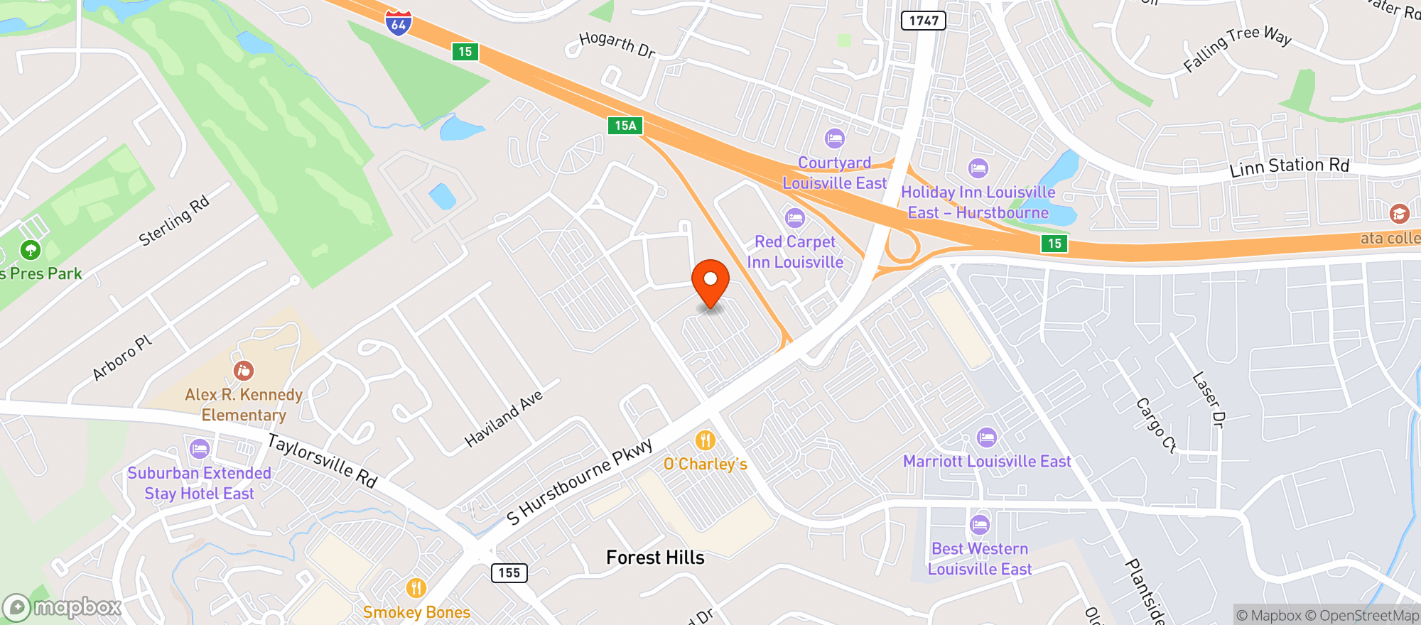 Map showing Liquor Barn