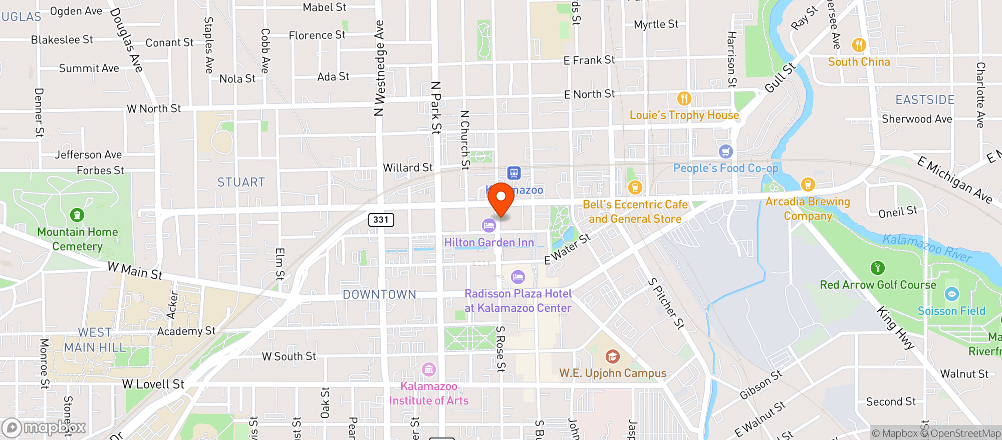 Map showing Dabney & Co