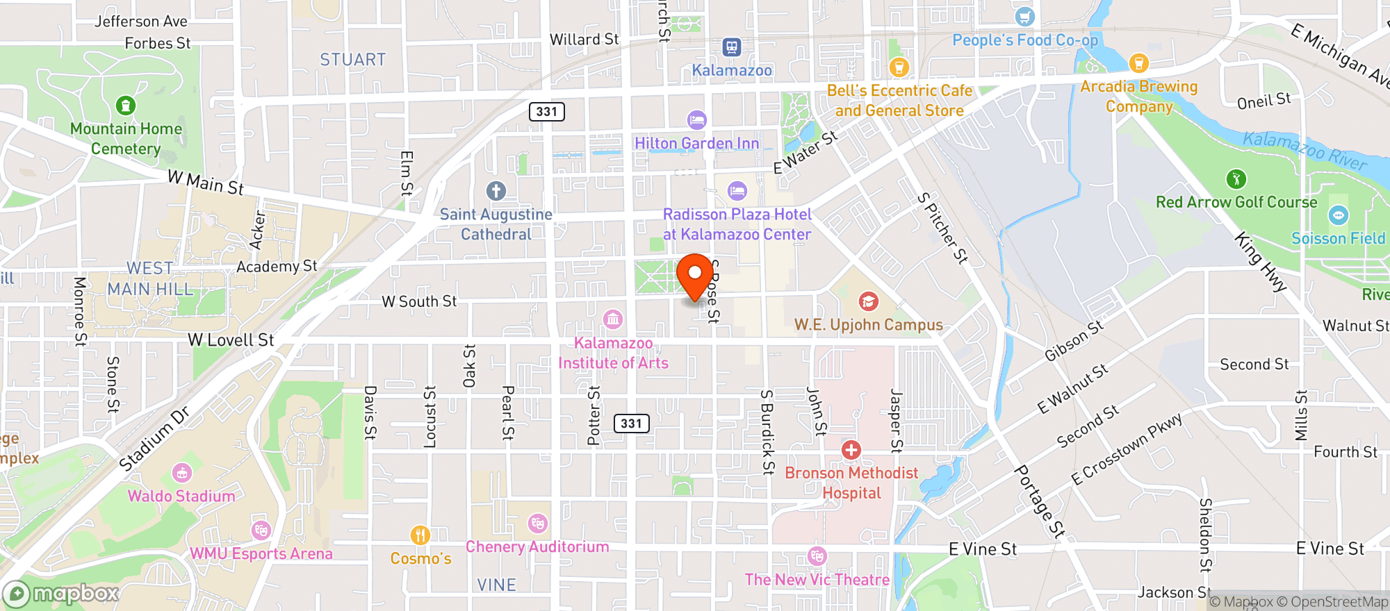 Map showing Park Club