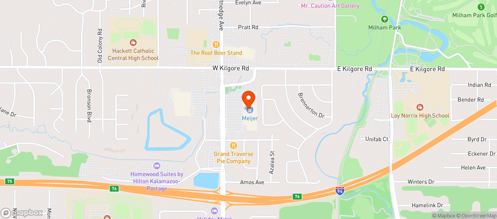 Map showing Meijer