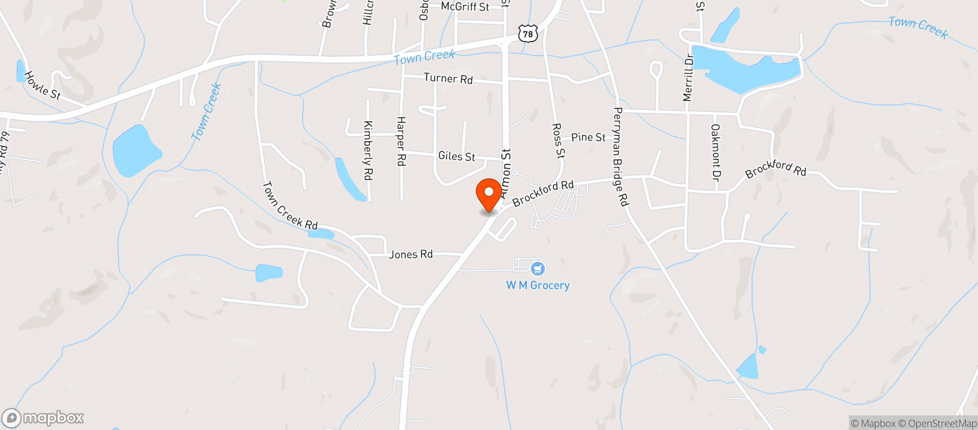 Map showing Sparkle Mart