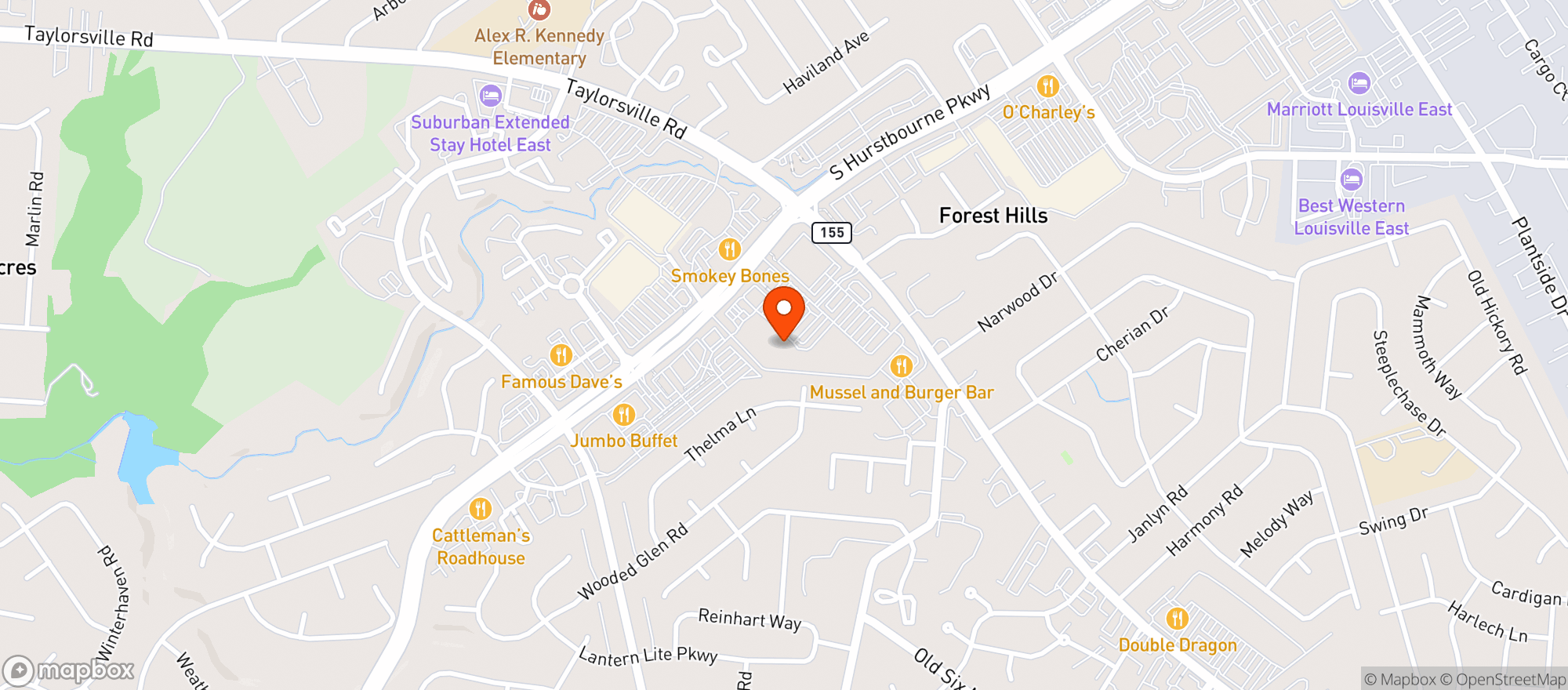 Map showing Kroger