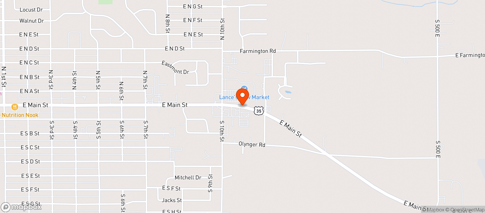 Map showing Neighborhood Fresh