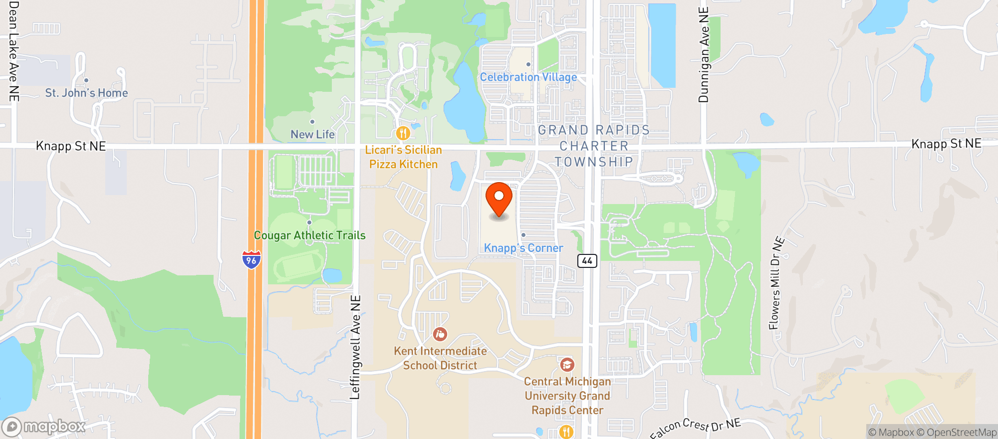 Map showing Meijer
