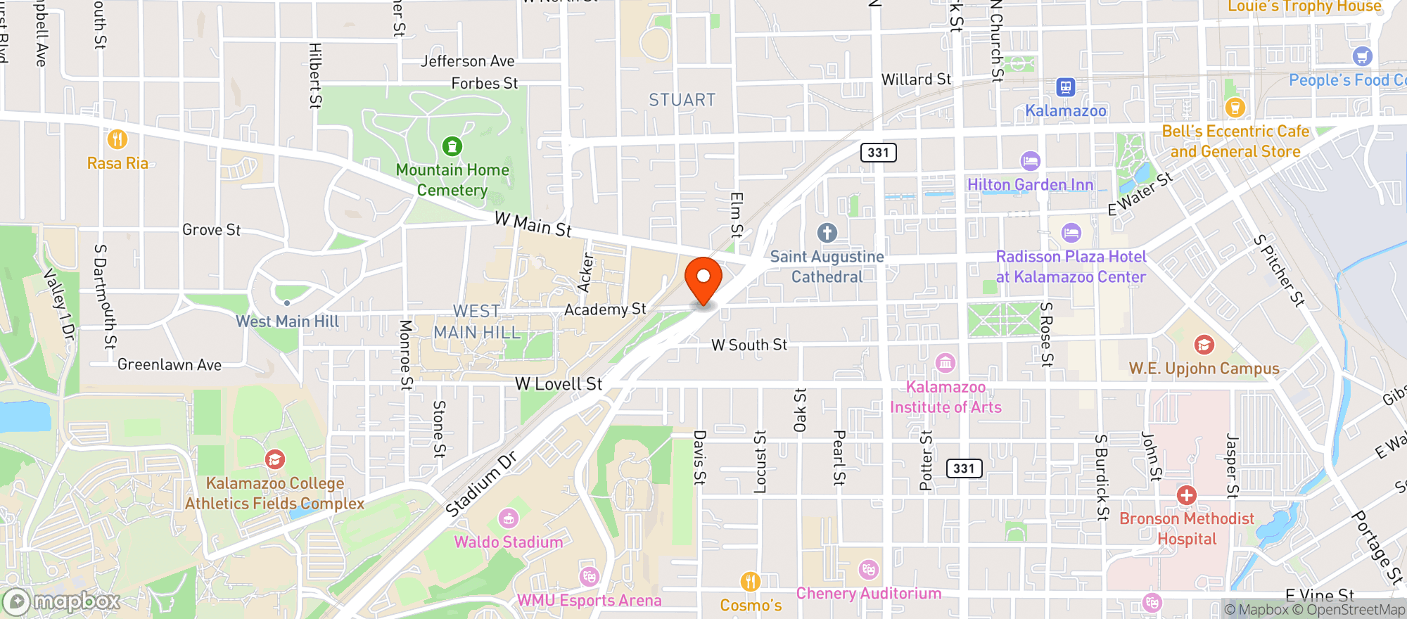 Map showing High Profile Kalamazoo (west Mich) - Rec
