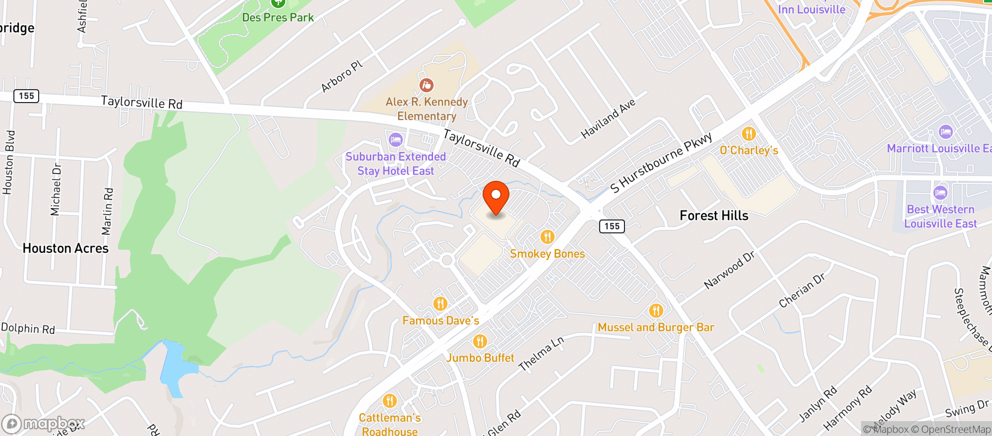 Map showing Target - Jeffersontown