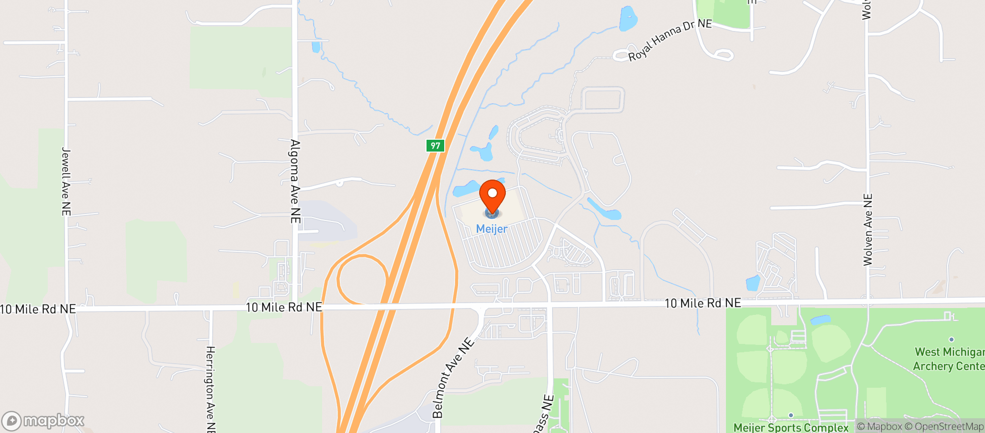 Map showing Meijer