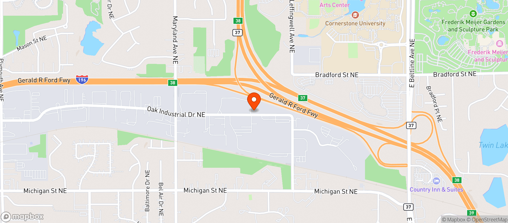 Map showing GRAND RAPIDS CANNABIS COMPANY