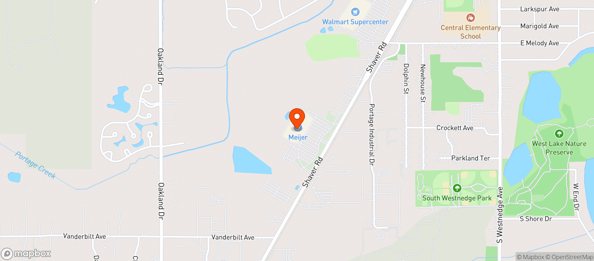Map showing Meijer