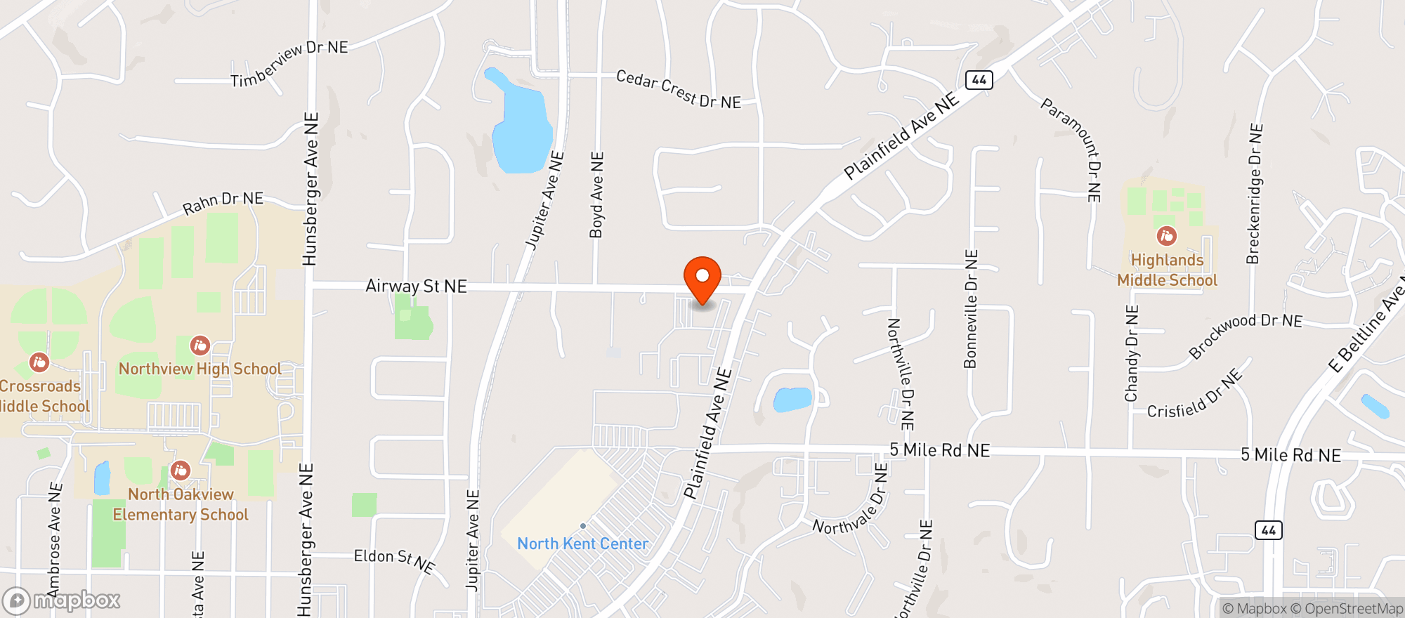 Map showing Summit Place Kia West
