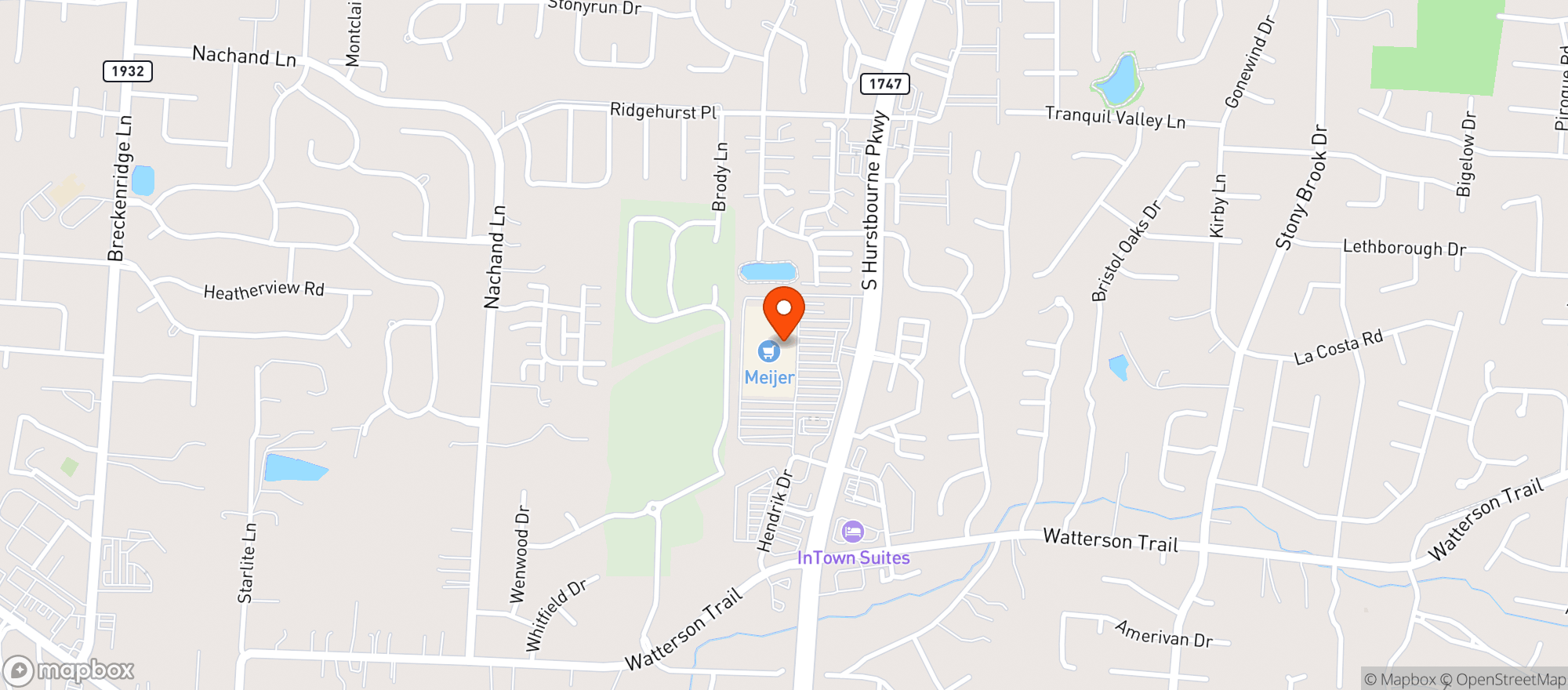 Map showing Meijer