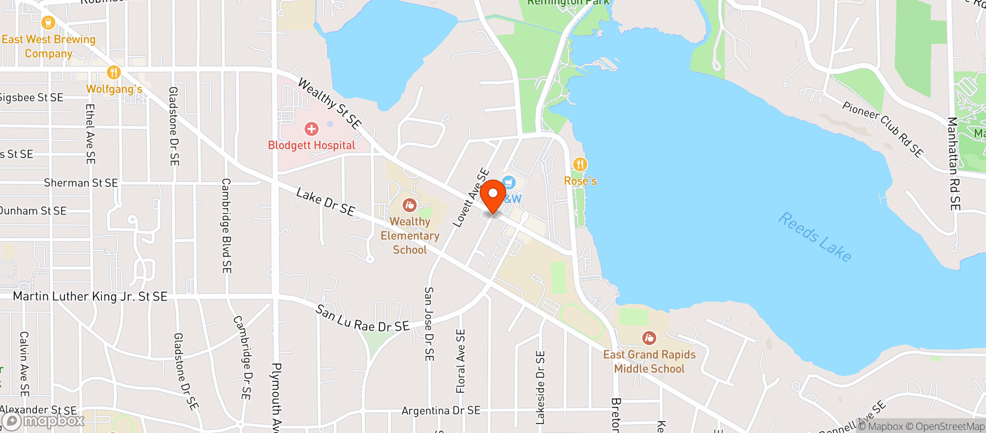 Map showing Olives Restaurant