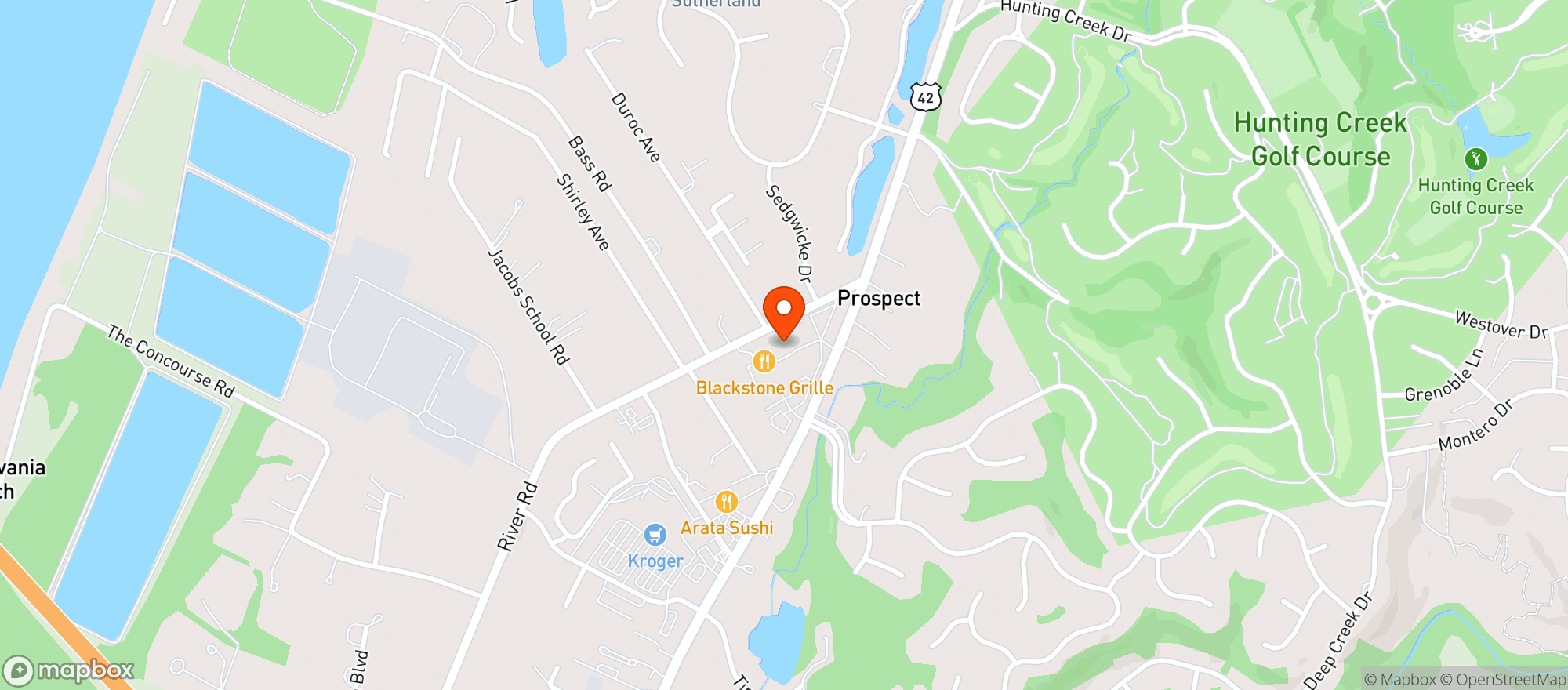 Map showing COX'S SMOKERS OUTLET