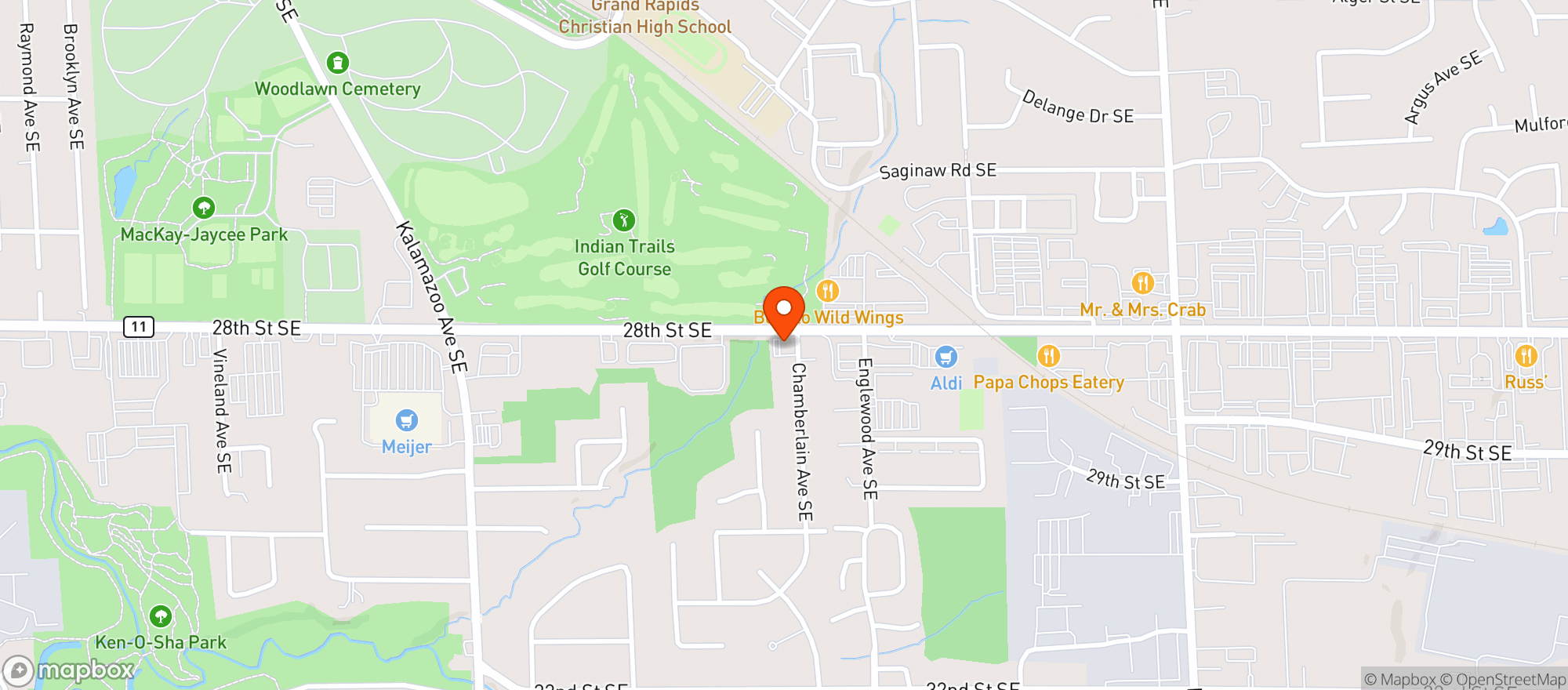 Map showing Olswell Cannabis Co. - Grand Rapids