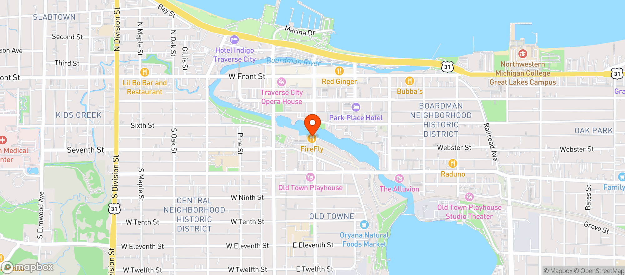 Map showing Firefly