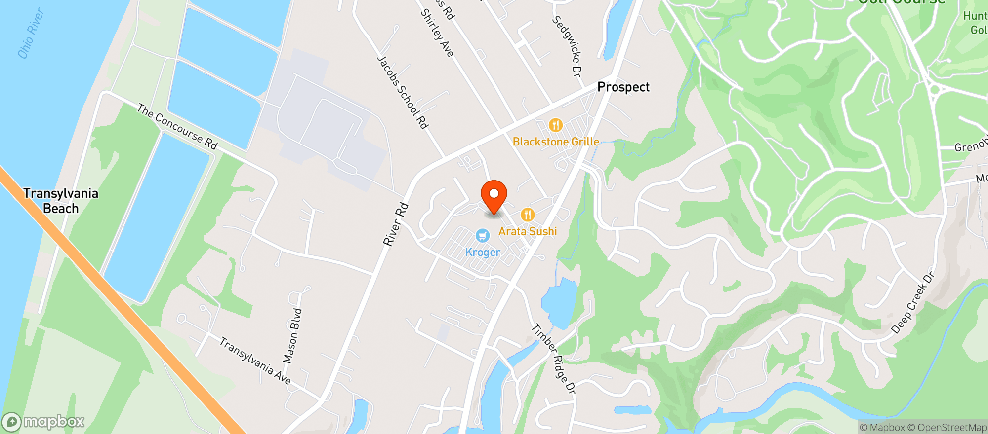 Map showing Kroger