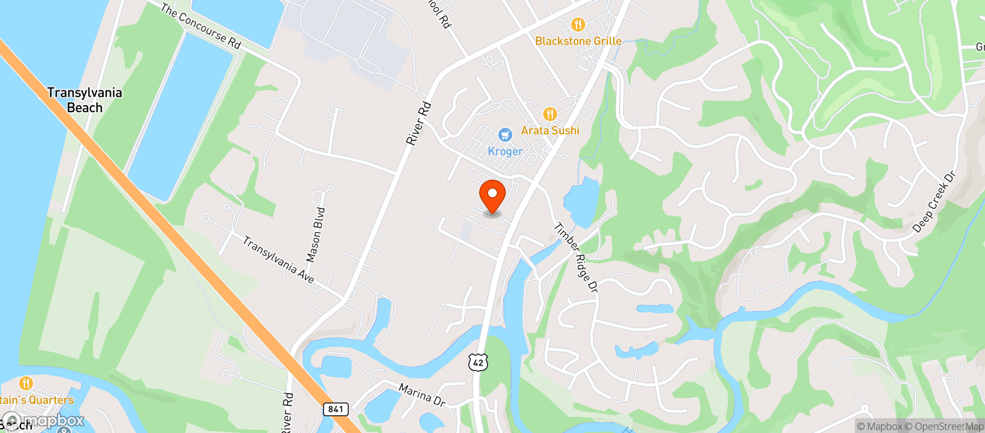 Map showing Gustavos Mexican Grill