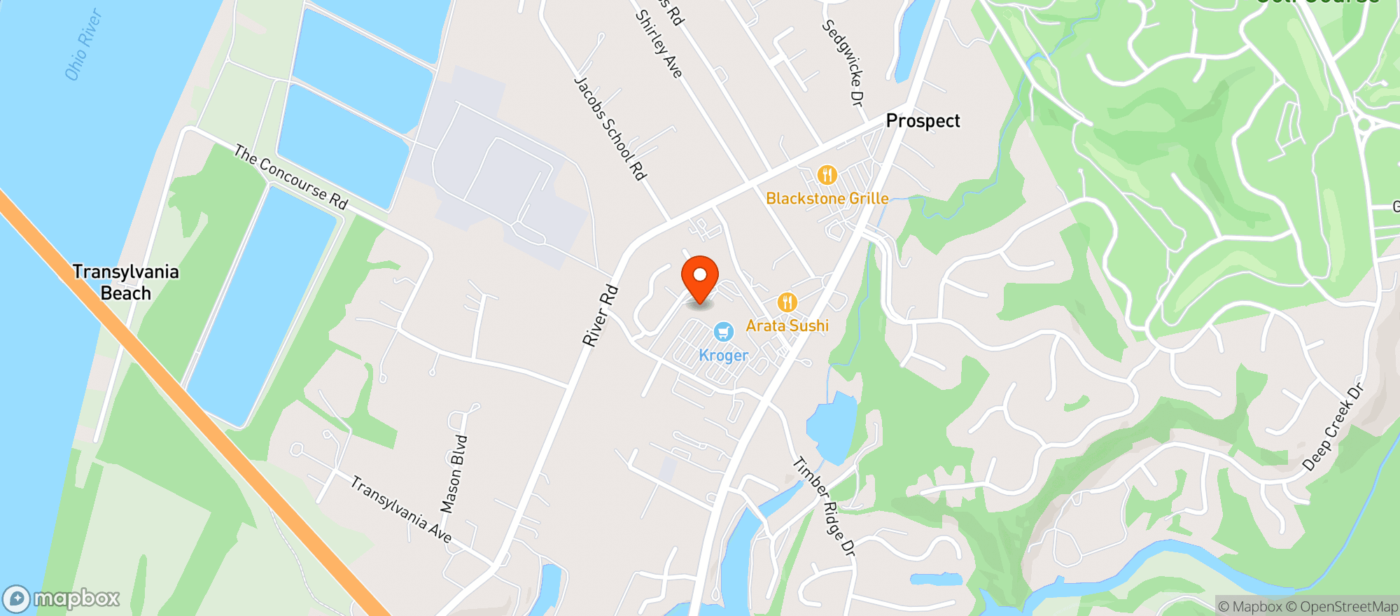 Map showing Kroger Liquors #389