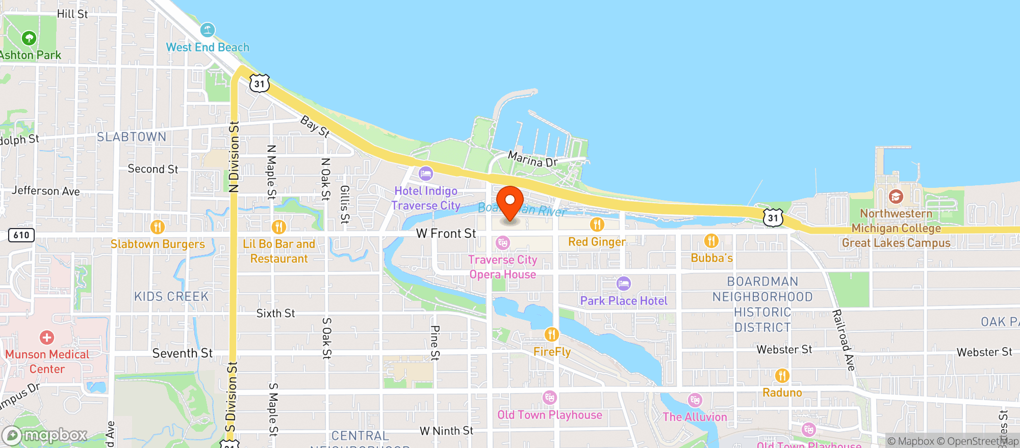 Map showing The Dandy