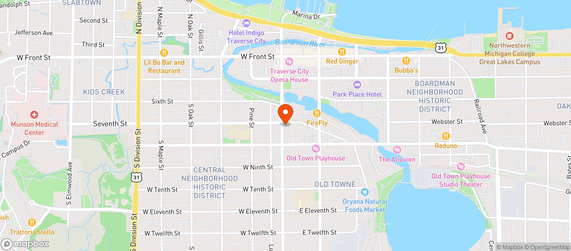 Map showing Bradys Bar